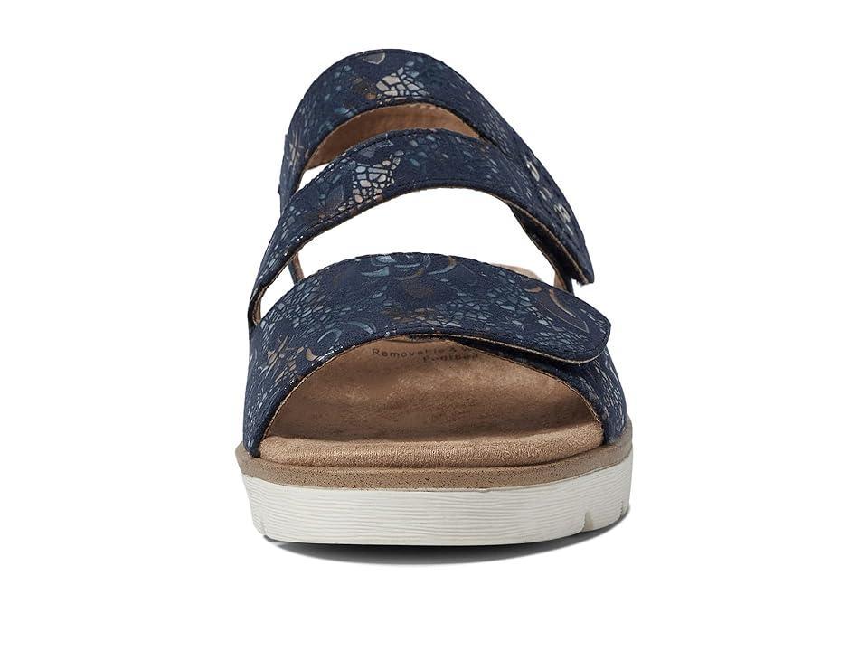 Spring Step Haydennie Wedge Sandal | Womens | Navy Multicolor | Size EU 38 / US 7.5-8 | Sandals | Ankle Strap Product Image