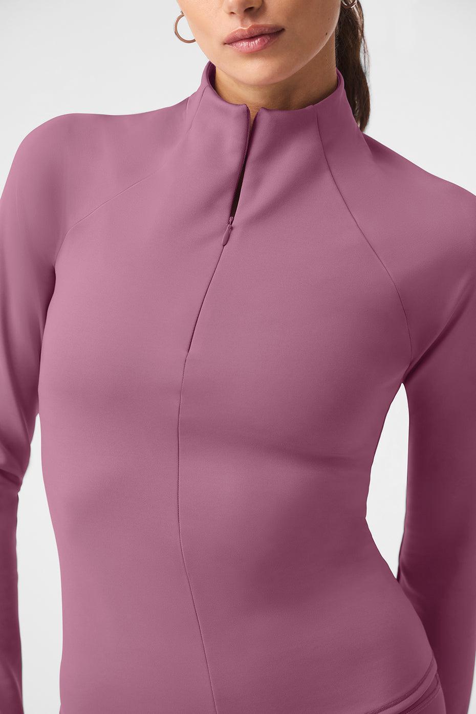 Airlift Winter Warm 1/4 Zip Long Sleeve - Soft Mulberry Female Product Image