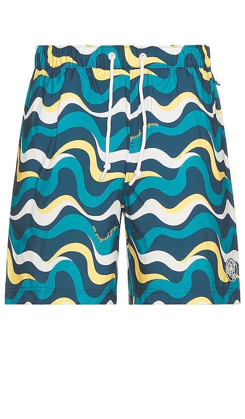 Original Penguin Men's Wave Print Swim Shorts Recycled Polyester/Polyester Product Image