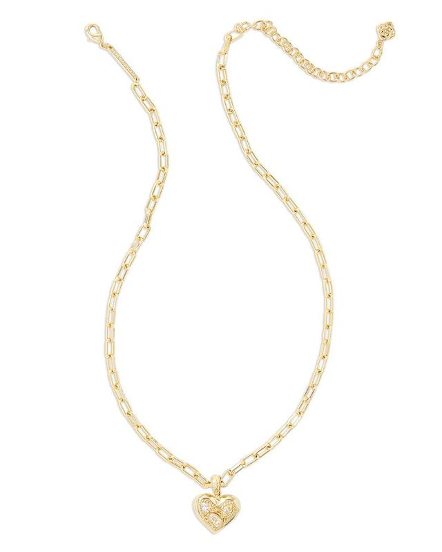 Kendra Scott Penny Heart Short Pendant Necklace in 14K Gold Plated, 16 Product Image