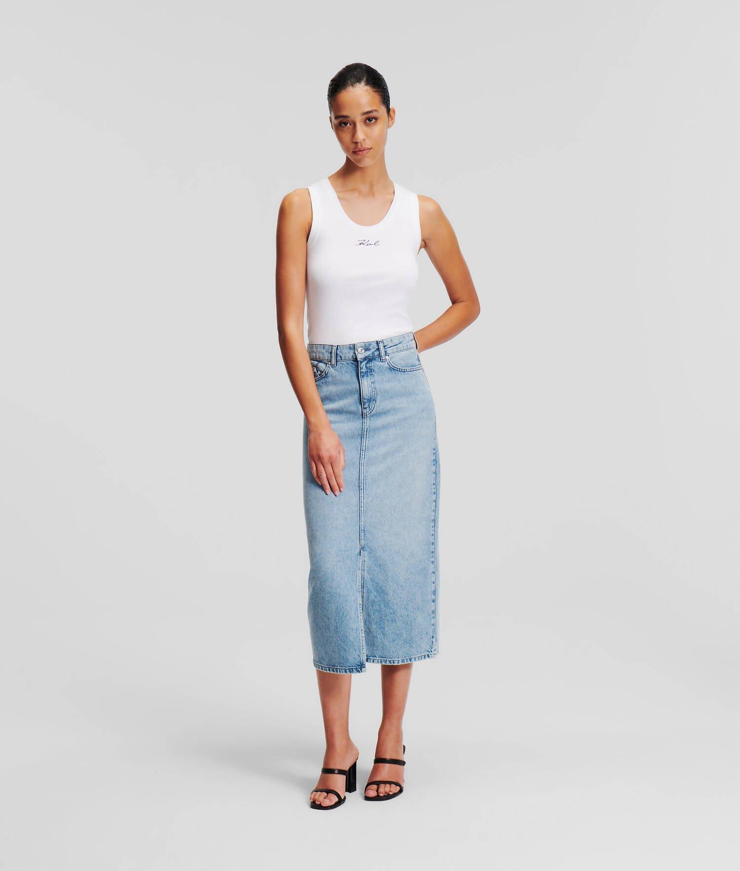 DENIM MAXI SKIRT Product Image