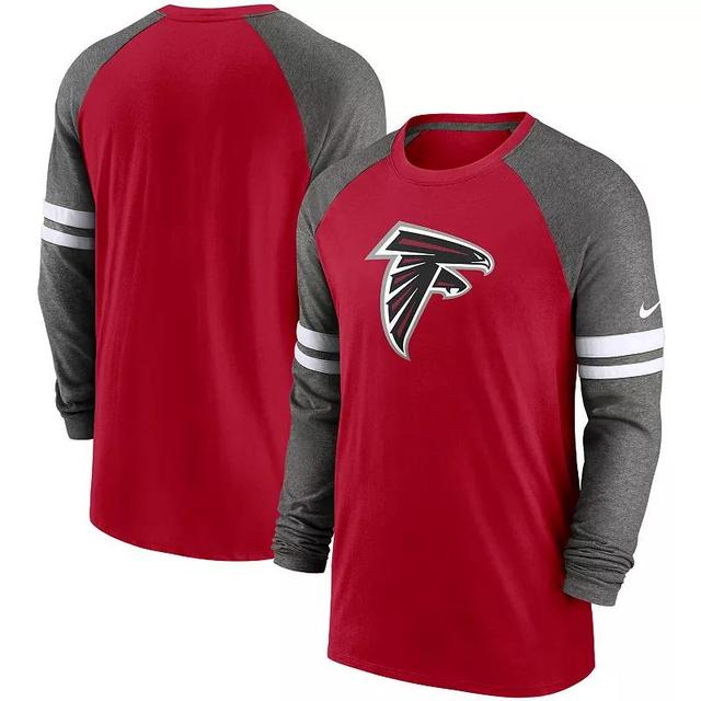 Mens Nike Navy/Charcoal Houston Texans Performance Raglan Long Sleeve T-Shirt Product Image