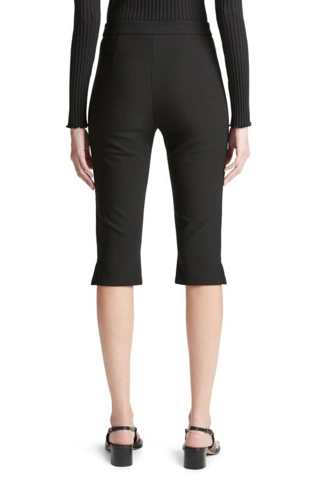 Pintuck Detail Slim Fit Capri Pants In Black Product Image