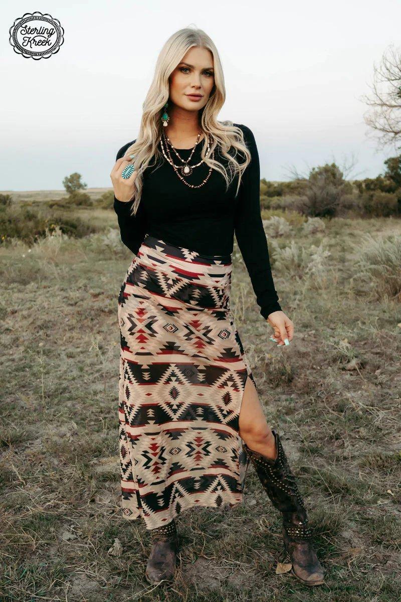 PLUS Santa Fe Slit Skirt Product Image