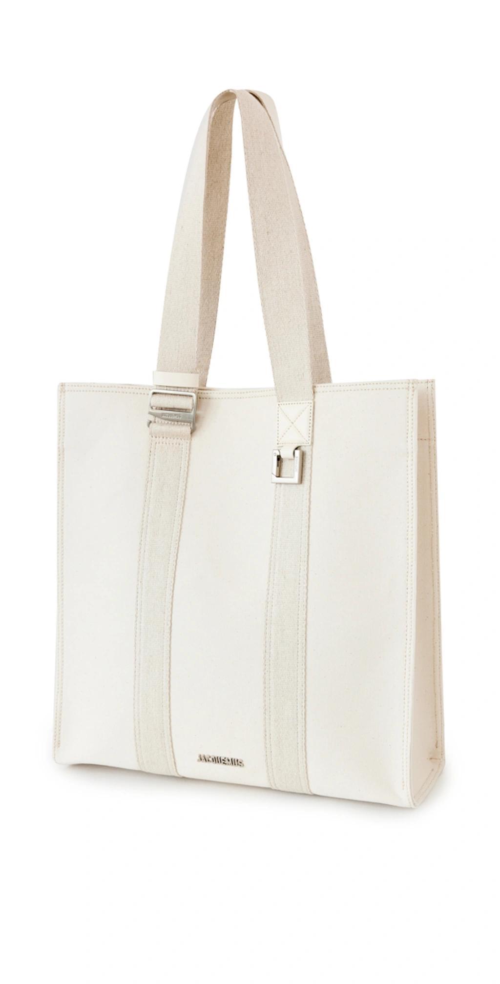 JACQUEMUS Le Cabas Cuerda Tote In White Product Image