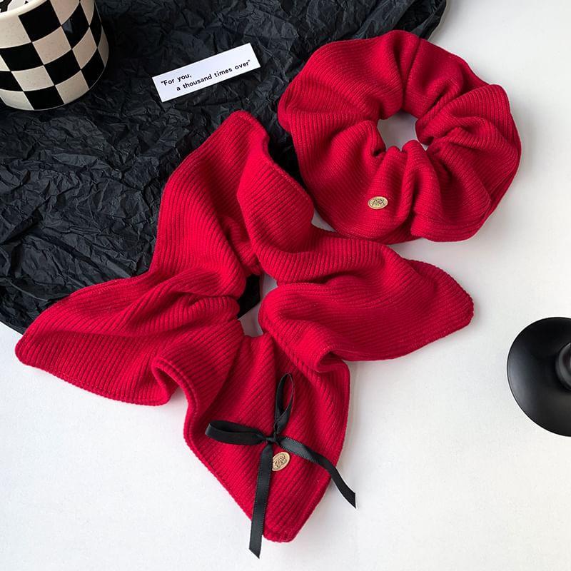 Plain Bow Scrunchie / Set Product Image