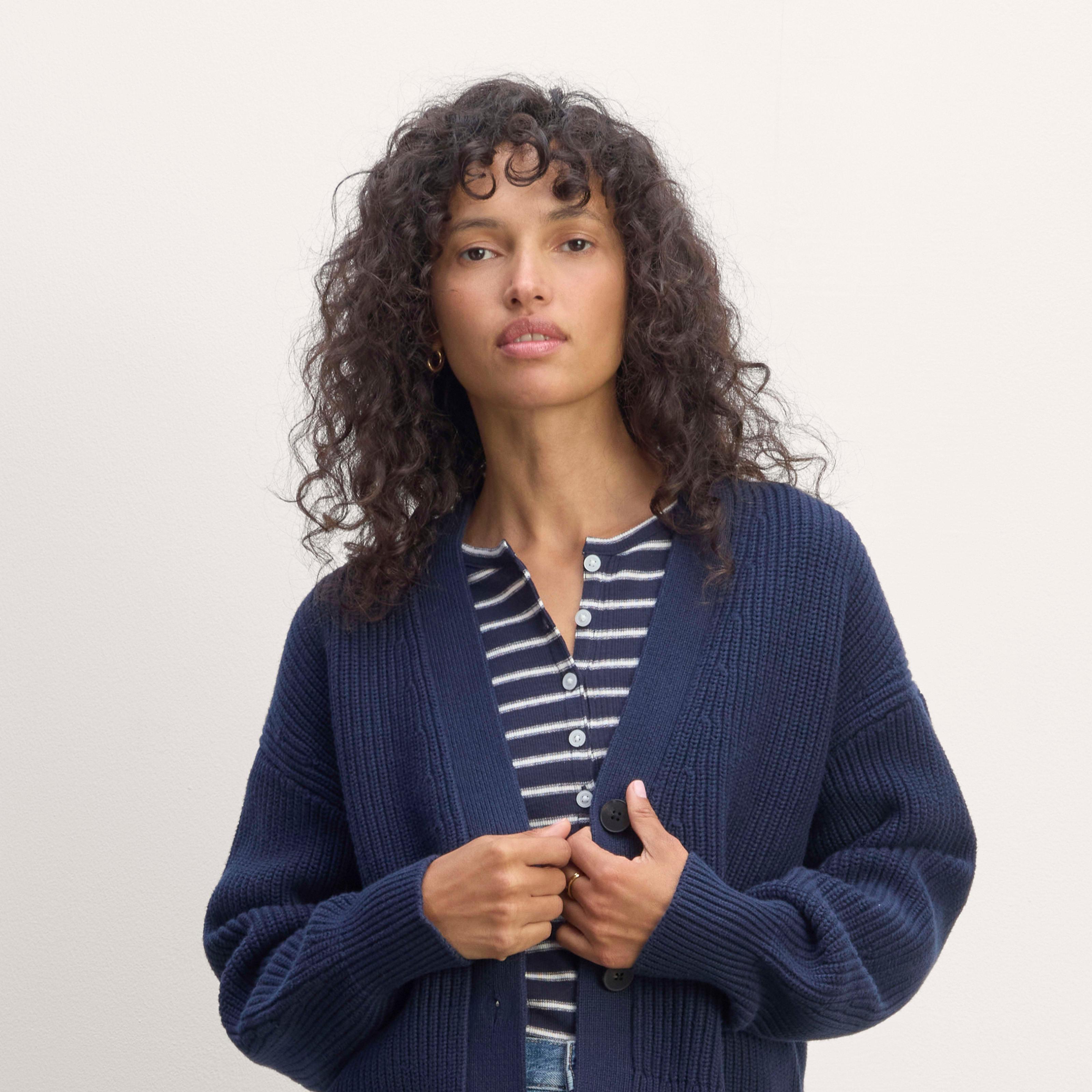 The Boxy Cardigan in Everyday Cotton Product Image