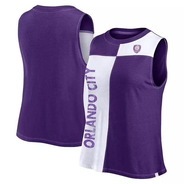 Womens Fanatics Branded /White Baltimore Ravens Script Color Block Tank Top Product Image