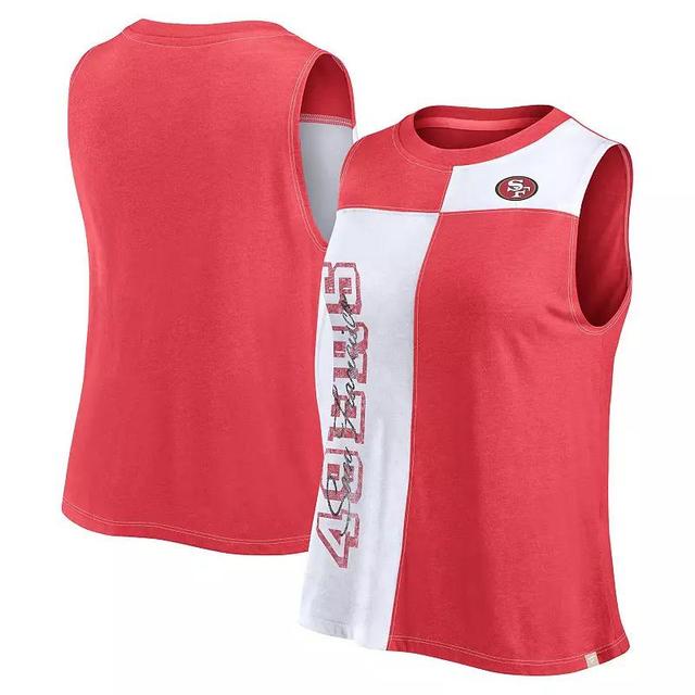 Womens Fanatics Branded Red Atlanta United FC Script Colorblock Tank Top Product Image