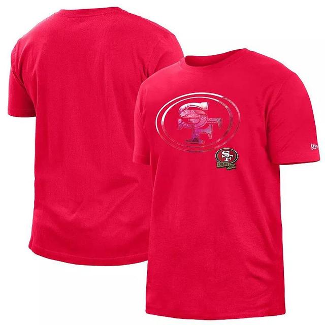 Mens New Era Scarlet San Francisco 49ers 2022 Sideline Ink Dye T-Shirt Product Image