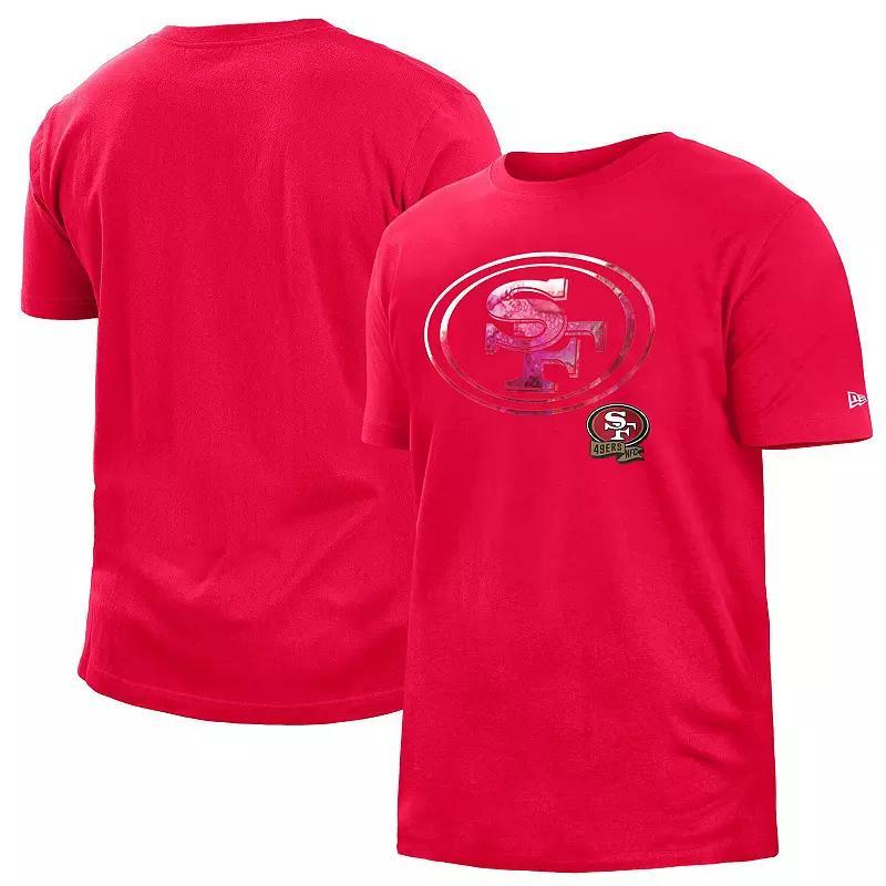 Mens New Era Scarlet San Francisco 49ers 2022 Sideline Ink Dye T-Shirt Product Image