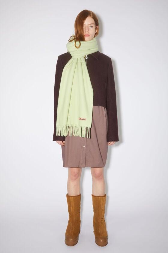 Fringe wool scarf - oversized product image