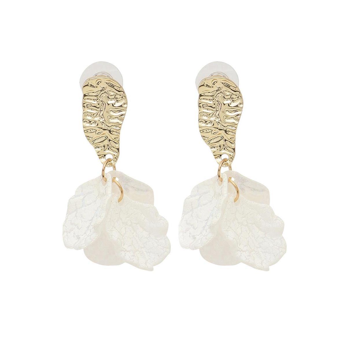 Sohi Womens Dented Drop Earrings Product Image