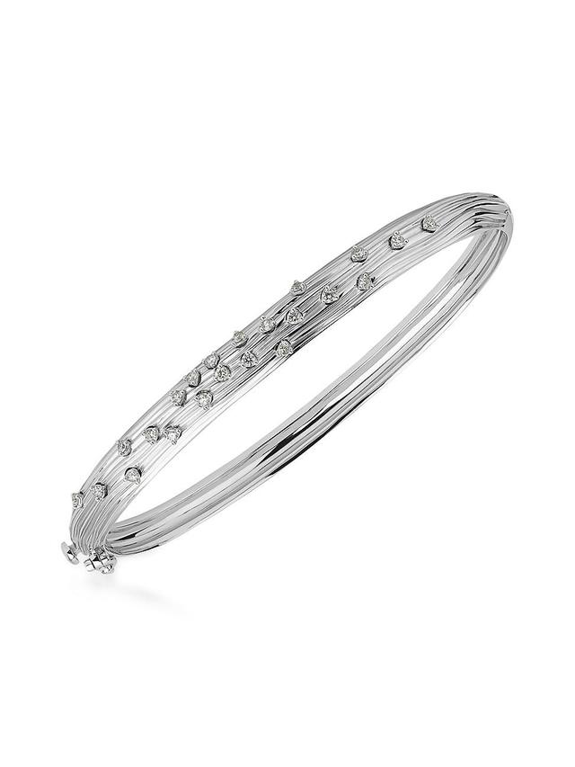 Womens Bahia 18K White Gold & 0.27 TCW Diamonds Bangle Product Image