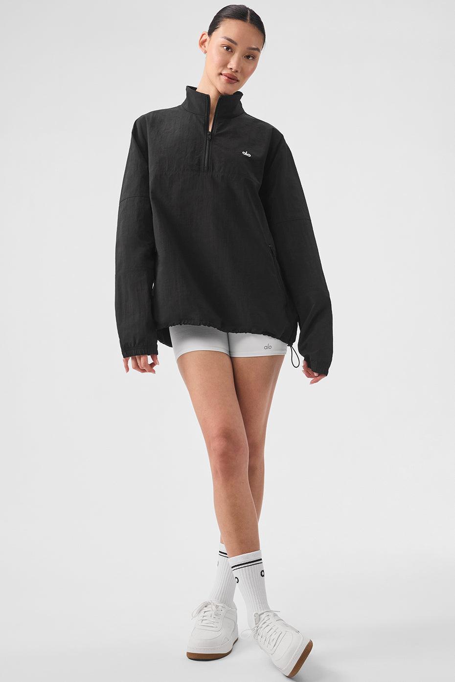 Lightweight Takeaway Track Pullover - Black Product Image