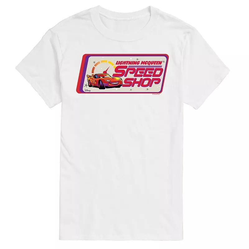 Disney / Pixars Cars Lightning McQueen Mens Speed Shop Graphic Tee Product Image