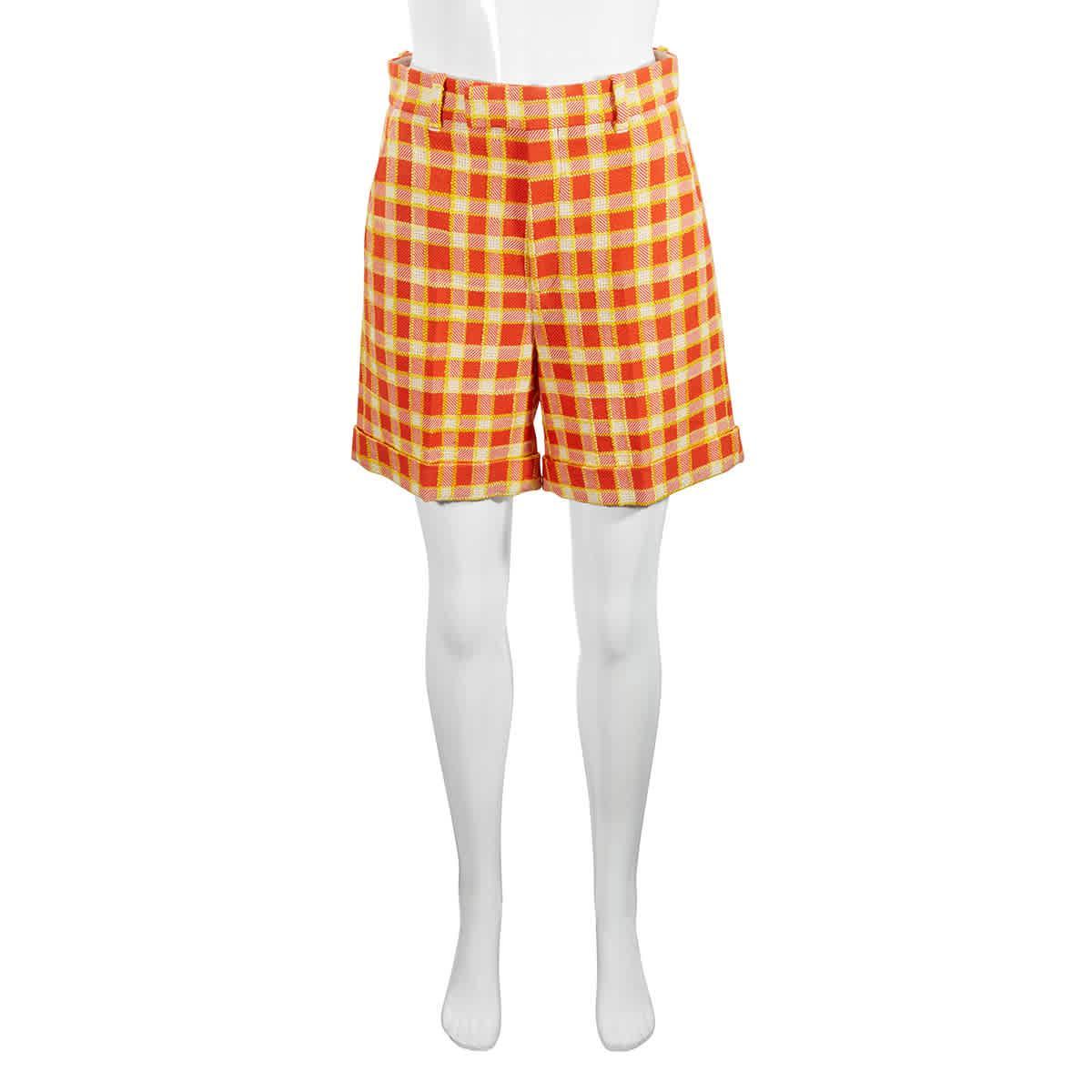 Check Tweed Shorts In Multicolor Product Image