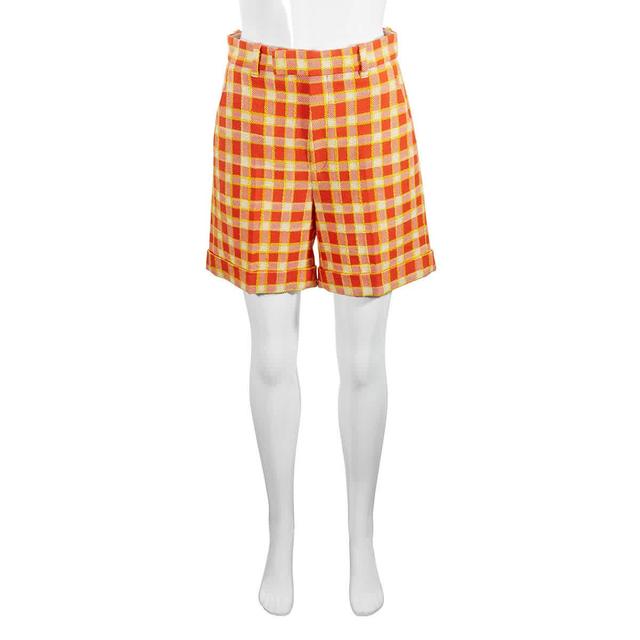 Check Tweed Shorts In Multicolor Product Image