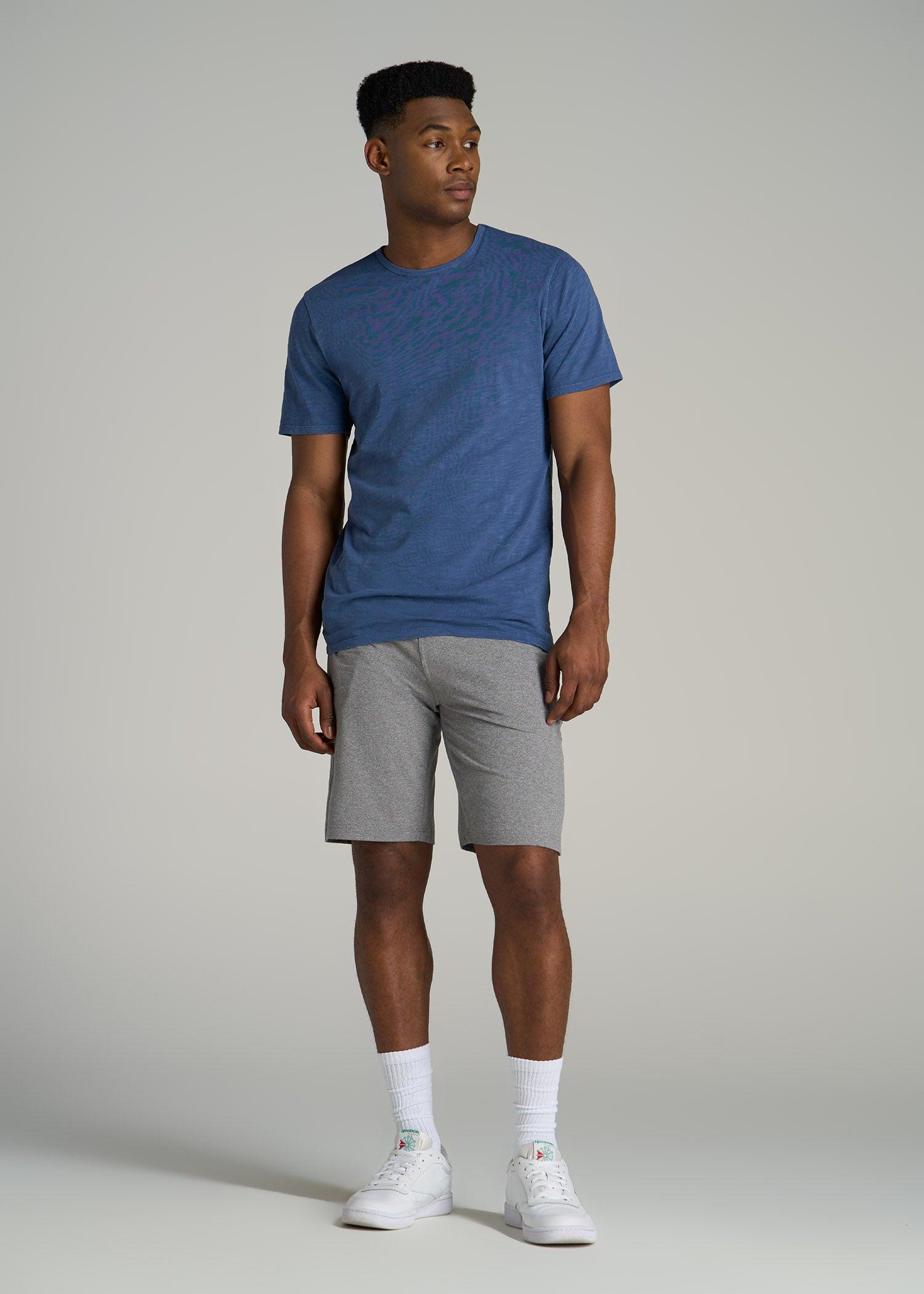 Weekender Stretch Lounge Shorts for Tall Men in Heathered Grey Male Product Image