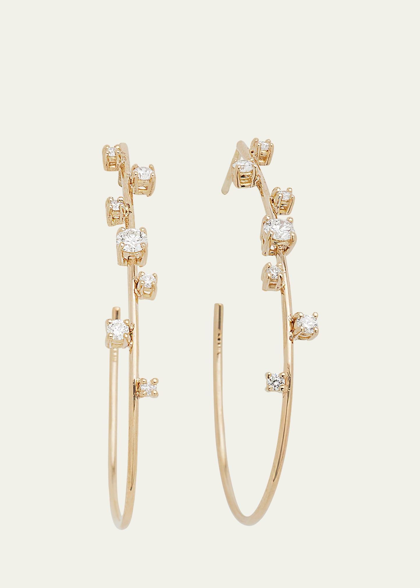 Lana Diamond Small Teardrop Hoop Earrings Product Image