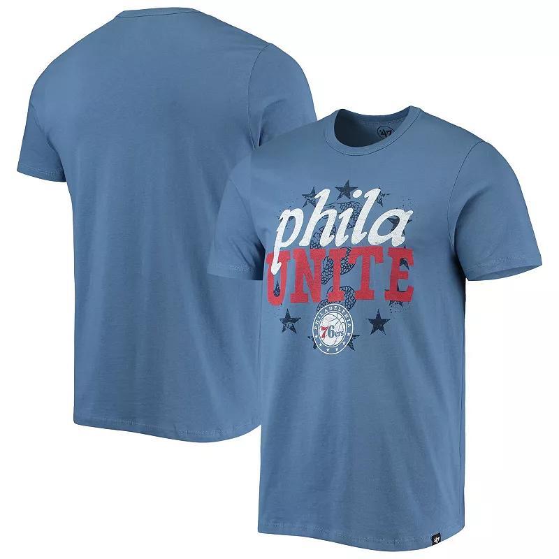 Mens 47 Brand Royal Philadelphia 76ers Hometown Regional Phila Unite T-shirt Product Image