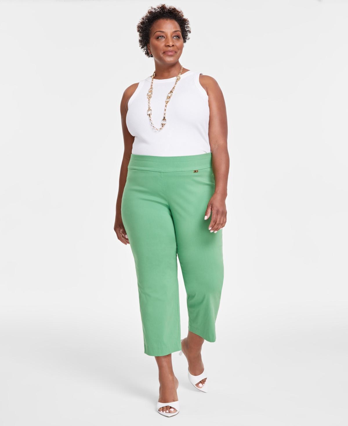 I.n.c. International Concepts Plus Size Mid-Rise Pull-On Capri Pants, Created for Macys Product Image