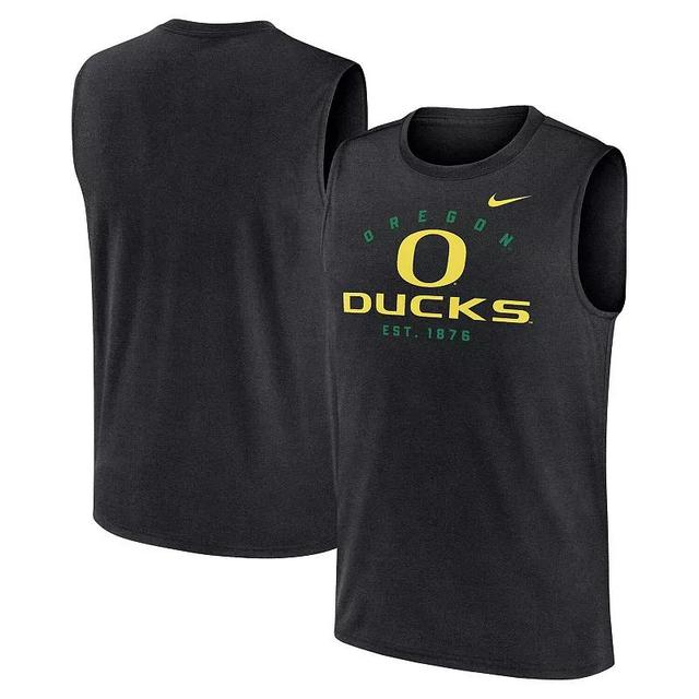 Nike Mens Black Oregon Ducks Primetime Legend Lock Up Performance Muscle Tank Top Product Image