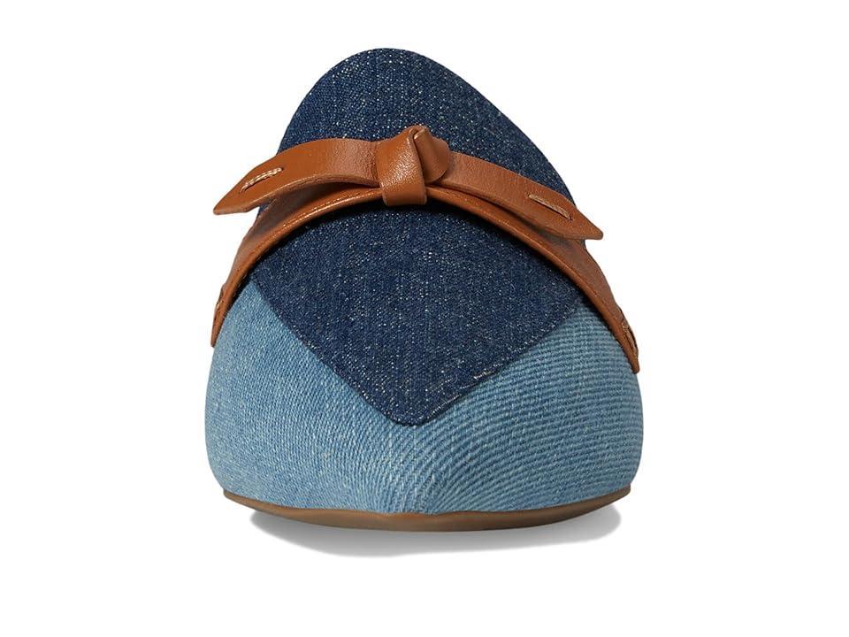 Cole Haan Piper Bow Mule (Light Denim/Dark Denim/Pecan Leather) Women's Flat Shoes Product Image