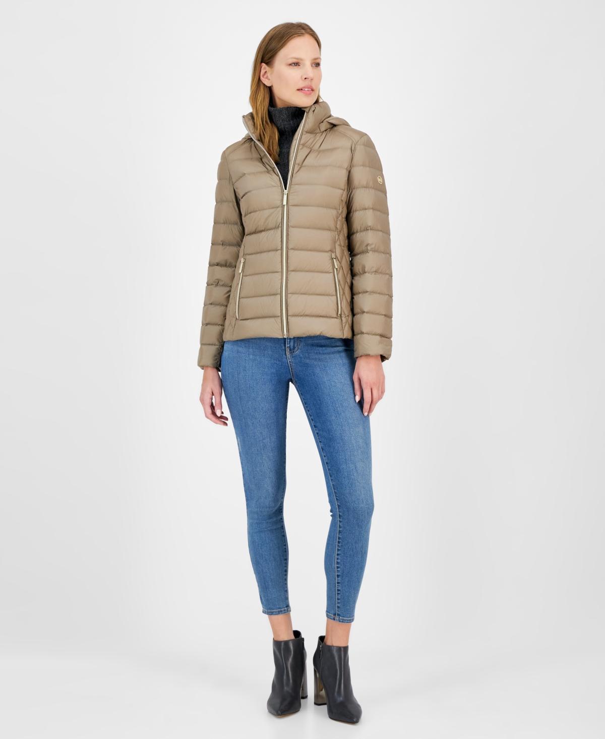 Michael Michael Kors Womens Hooded Packable Down Puffer Coat, Created for Macys Product Image