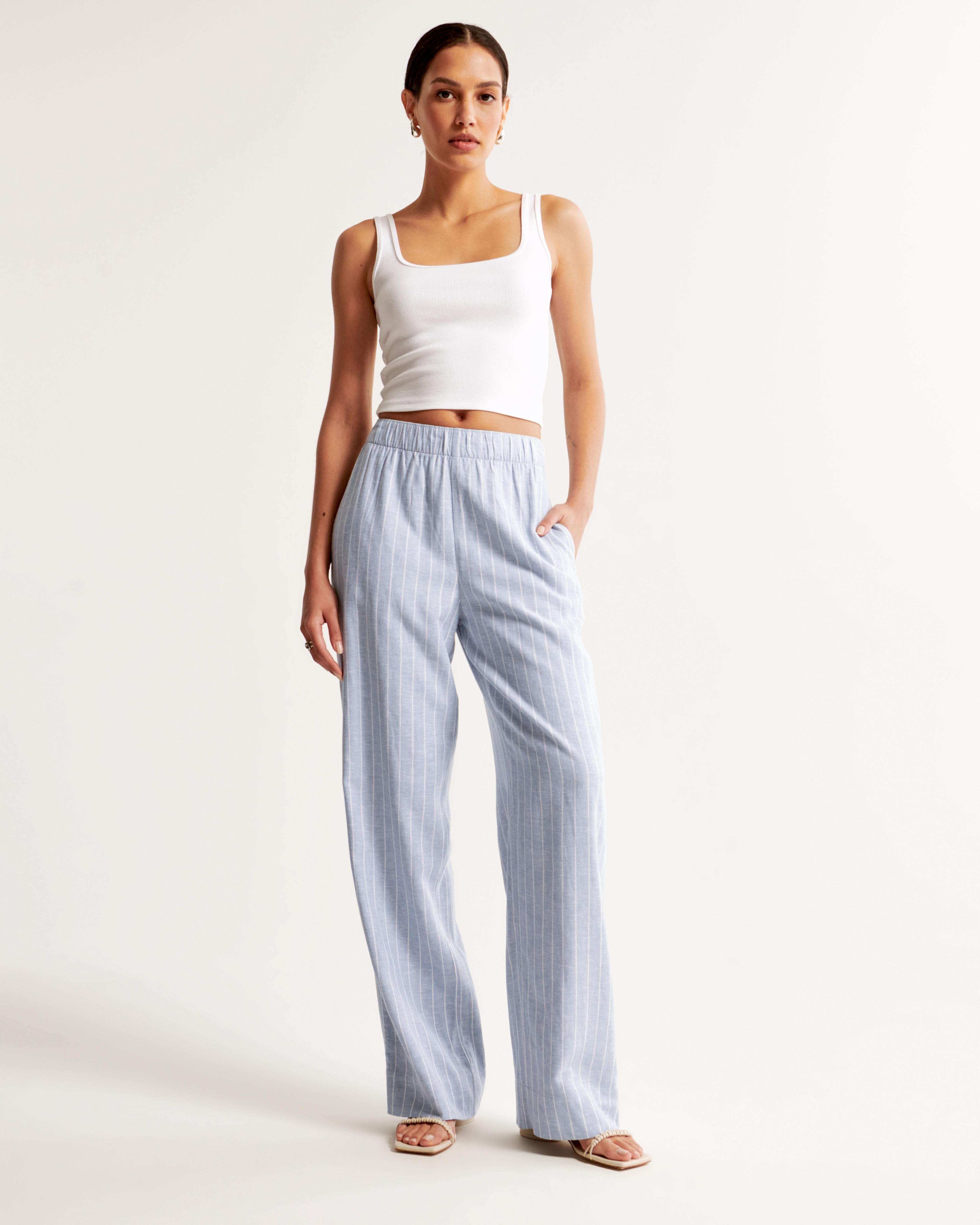 Linen-Blend Pull-On Pant Product Image