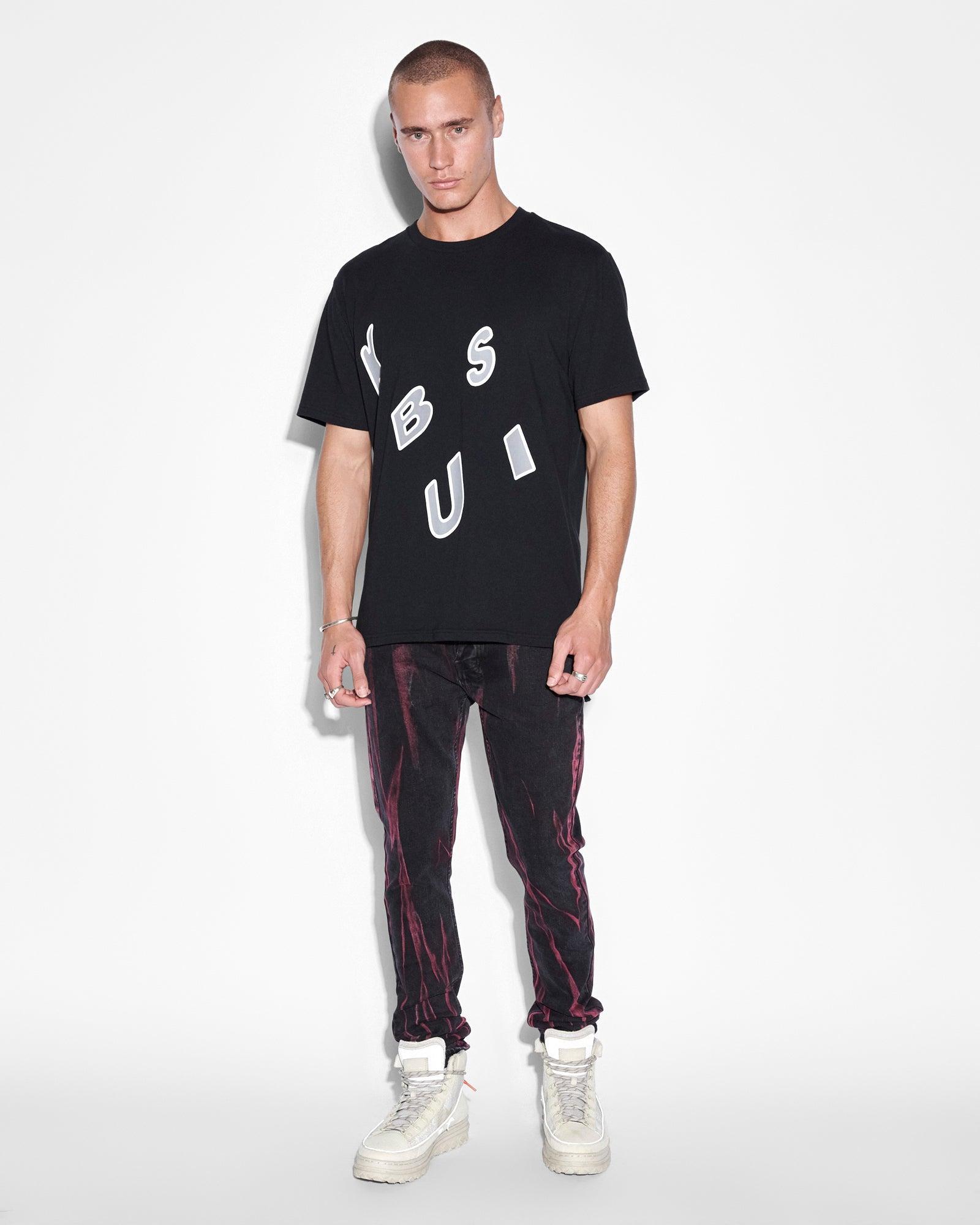 LETTERS KASH SS TEE JET BLACK Male Product Image