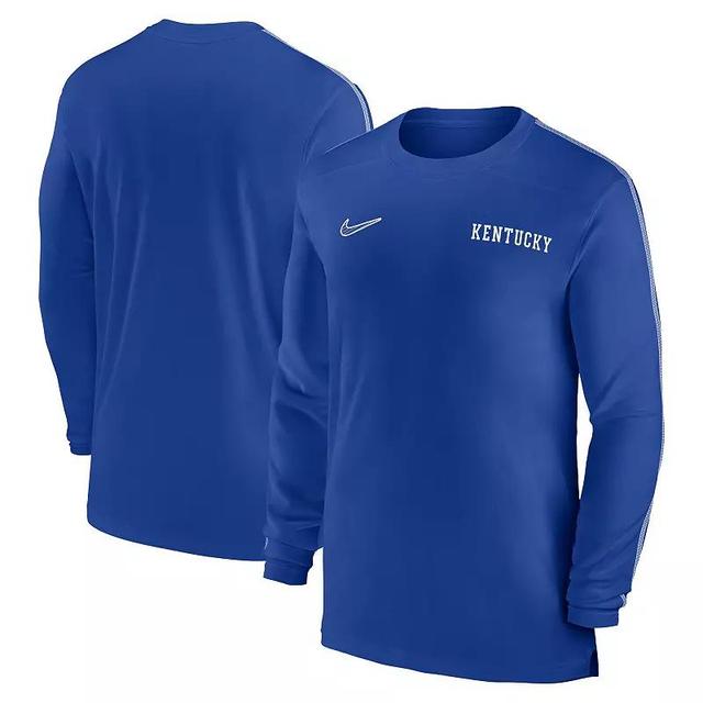 Mens Nike Royal Kentucky Wildcats 2024 Sideline Coach UV Performance Long Sleeve T-Shirt Product Image