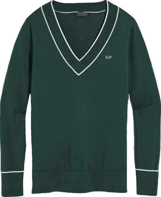 Cotton Cashmere Heritage V-Neck Sweater Product Image