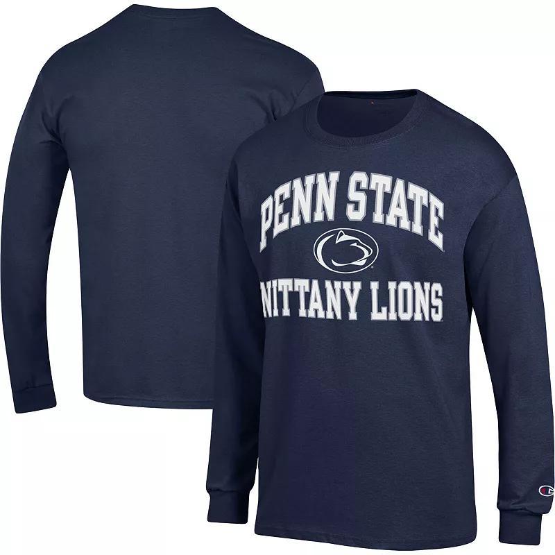 Mens Champion Navy Penn State Nittany Lions High Motor Long Sleeve T-shirt Product Image