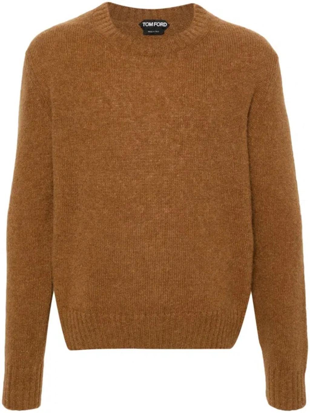 TOM FORD Alpaca-blend Sweater In Brown Product Image