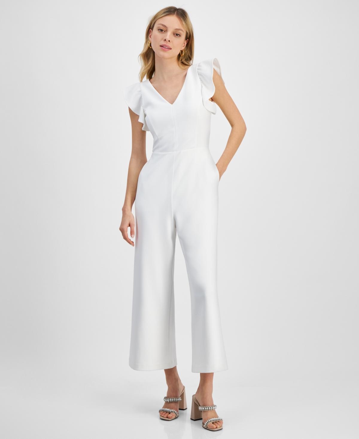 Rachel Rachel Roy Ruffled-Sleeve Cropped Jumpsuit Product Image