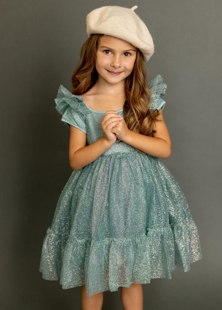 Andria Dress in Smokey Teal Product Image