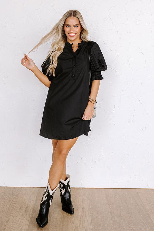 Talk Of The Town Mini Dress in Black Product Image