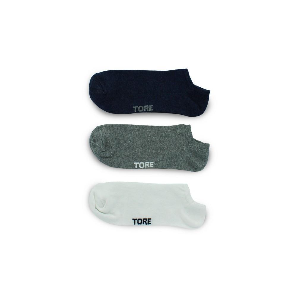 TORE Totally Recycled Mens Low Cut Casual Socks 3pk - BlueWhite 7-12 Product Image