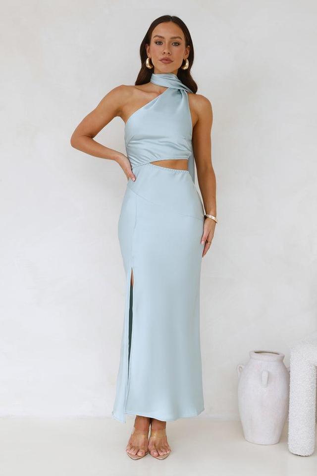 Francesca Satin Midi Dress Sage Product Image