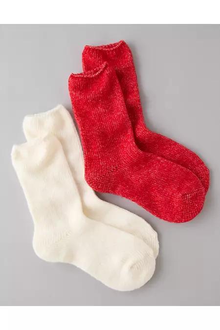 AE Cozy Crew Socks 2-Pack Womens Product Image