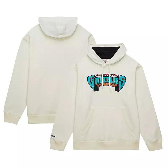 Mens Mitchell & Ness Cream Vancouver Grizzlies Hardwood Classics Vintage Pullover Hoodie Product Image