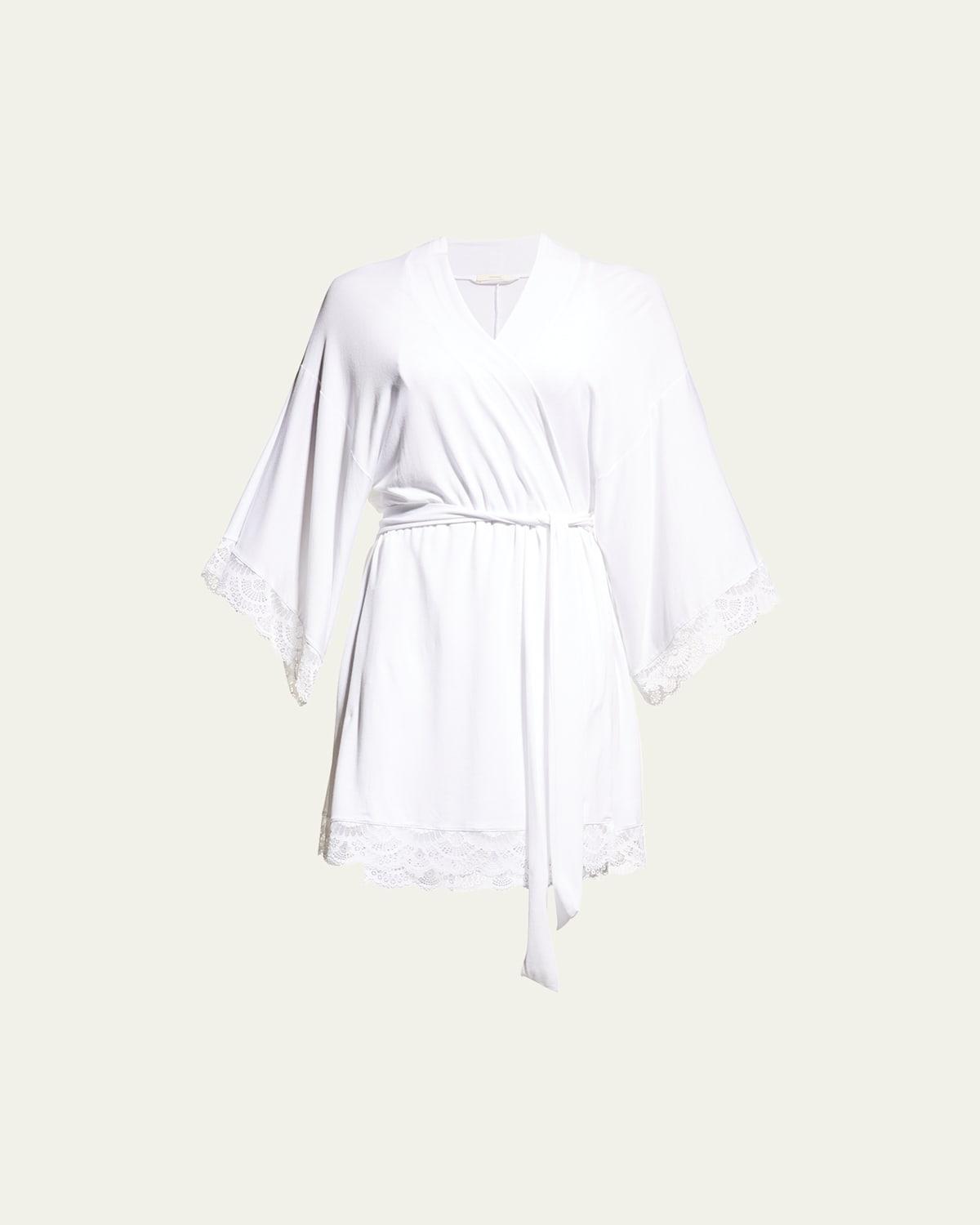 Eberjey Mariana Lace Trim Jersey Robe Product Image