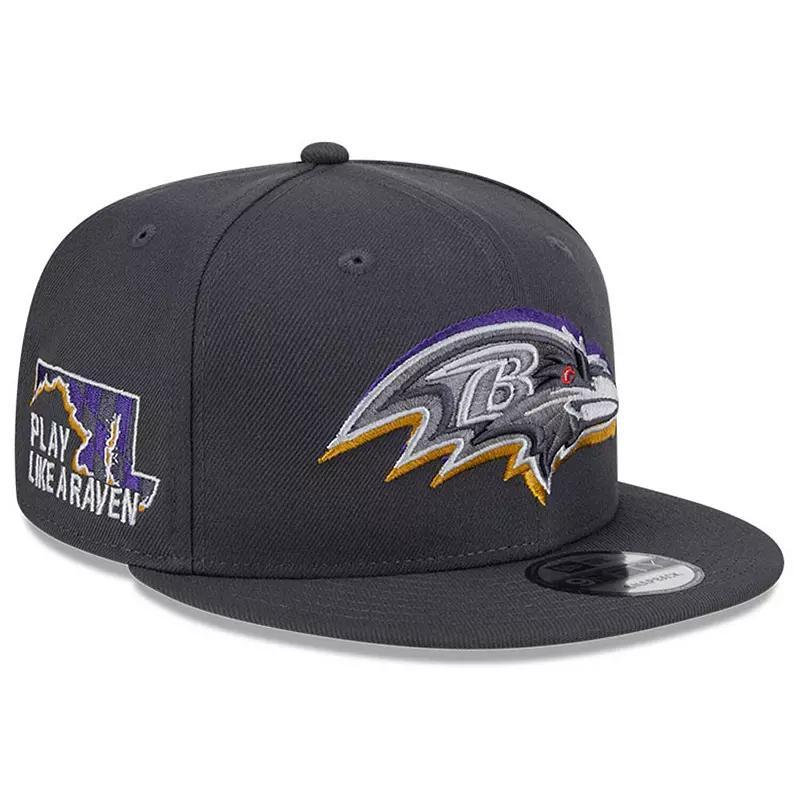 Mens New Era Graphite Baltimore Ravens 2024 NFL Draft 9FIFTY Snapback Hat Product Image