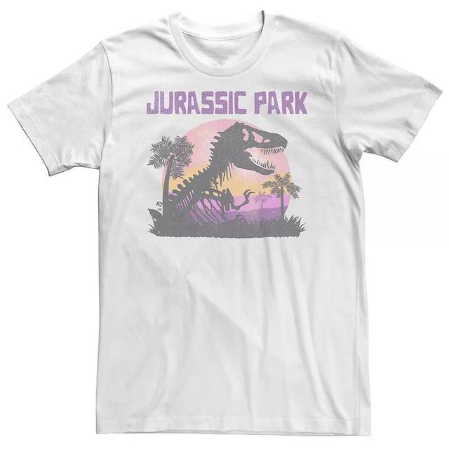 Big & Tall Jurassic Park Purple Hue Sunset Silhouette Tee, Mens Product Image