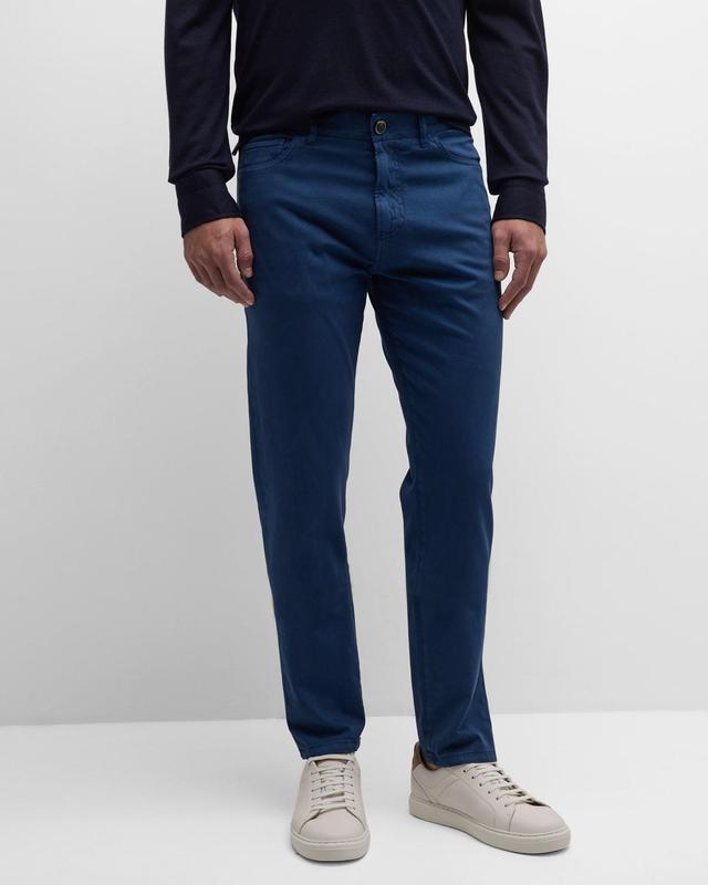 Mens Cashmere-Cotton Slim 5-Pocket Pants Product Image