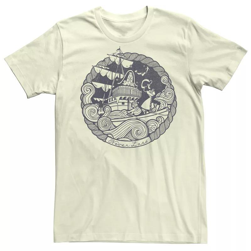 Disneys Peter Pan Mens Never Land Circle Vintage Logo Tee Product Image