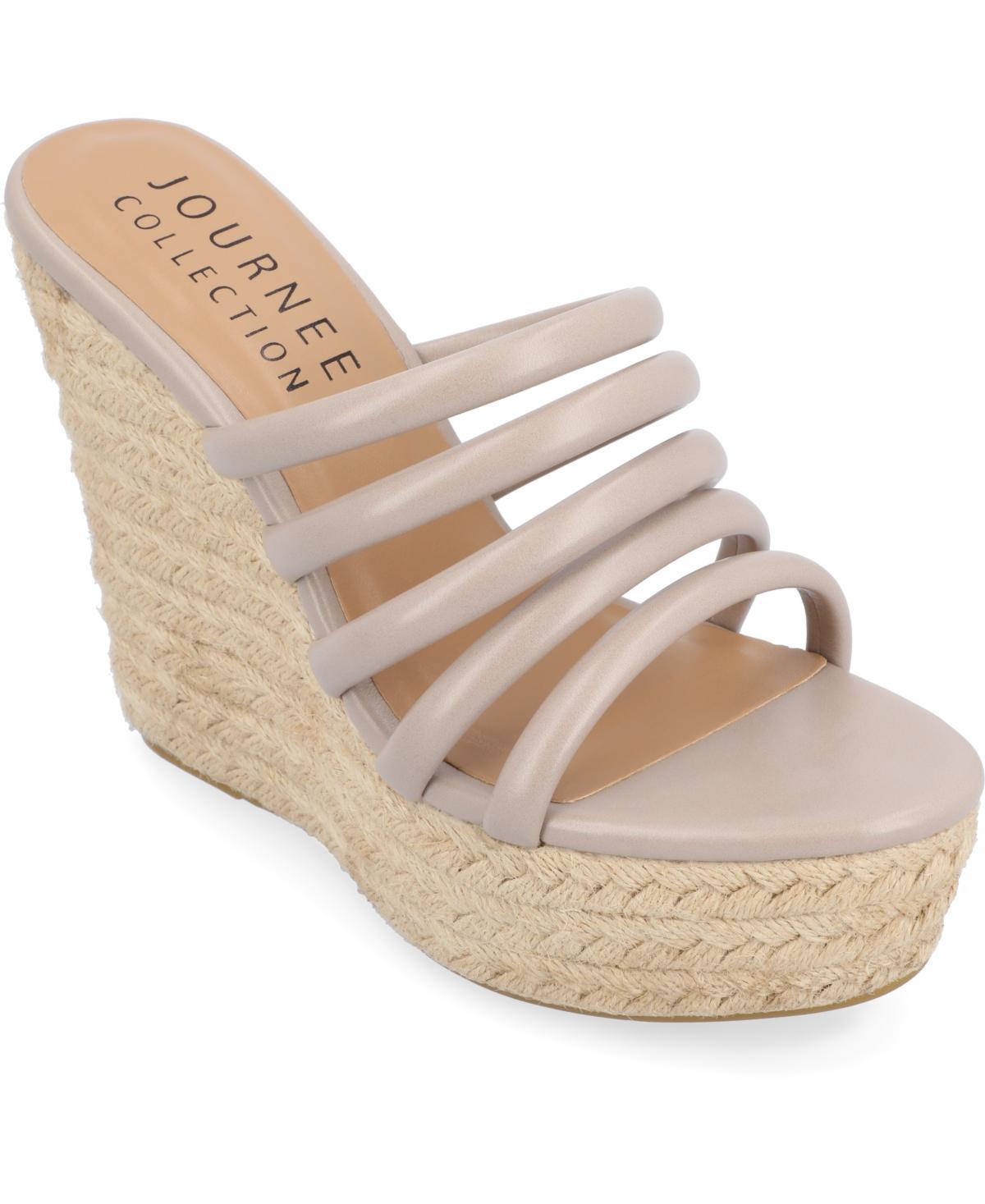 Journee Collection Womens Cynthie Wedge Sandals, 9 1/2 Medium Product Image