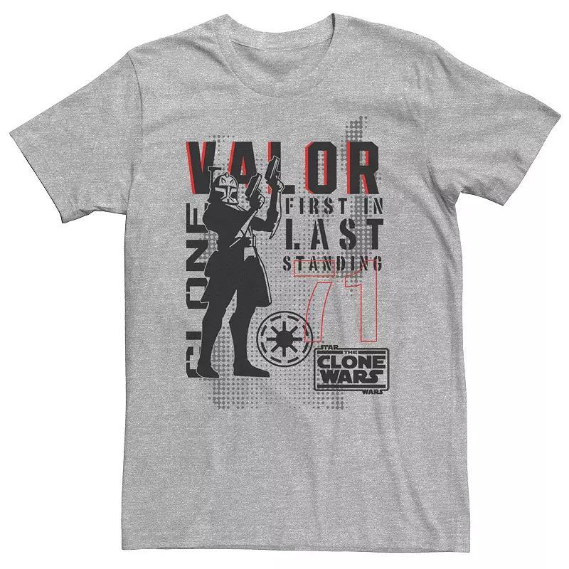 Star Wars Big & Tall Star Wars: Clone Wars Valor First In Last Standing Tee, Men's, Size: XXL Tall, Med Grey - Size: XXL Tall Product Image