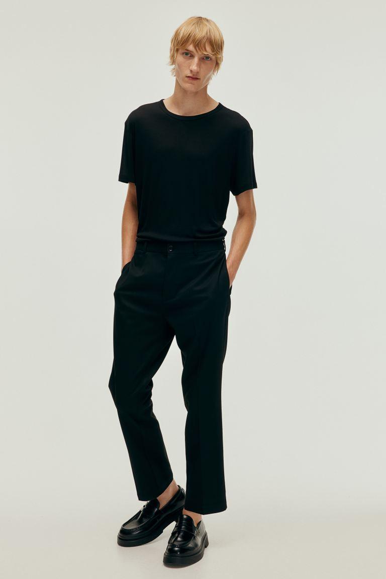 Regular Fit Cropped Pants Product Image